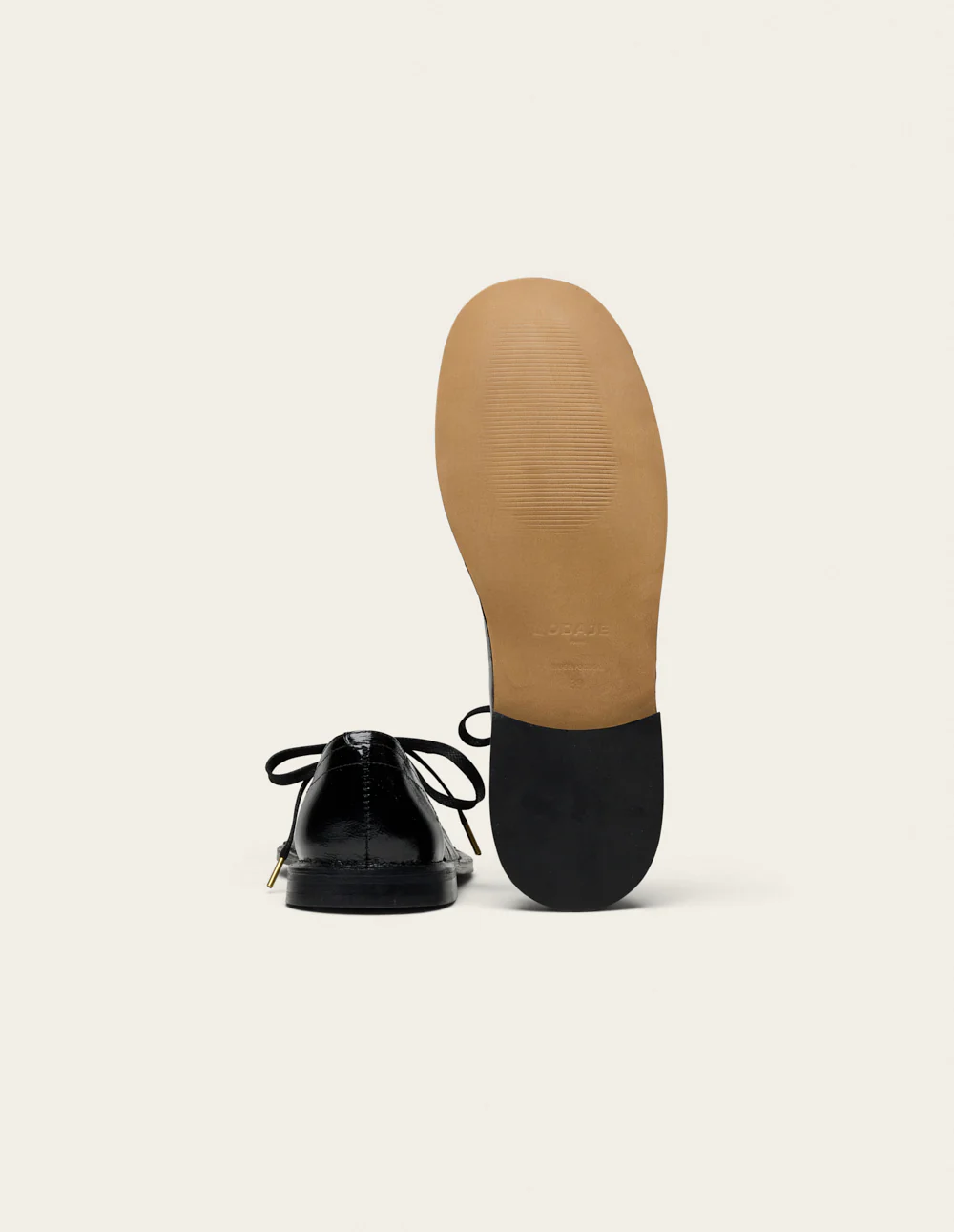 Ballerines Agna - Cuir plissé verni noir - Image 6