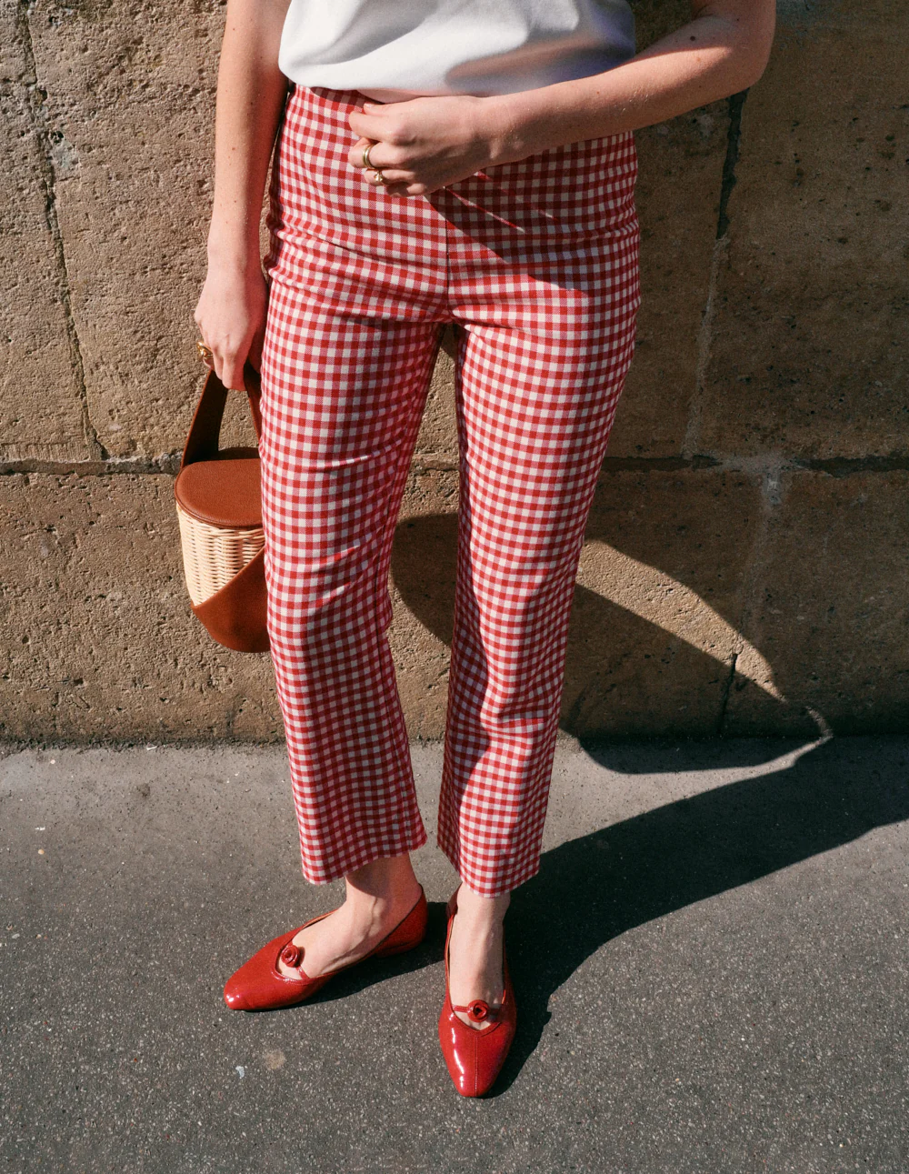 Ballerines Etel - Cuir plissé verni rouge - Image 3