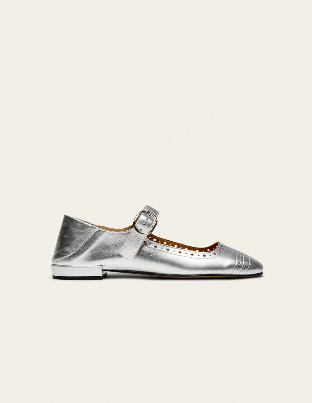 Ballerines Lali - Cuir argenté - Image 2