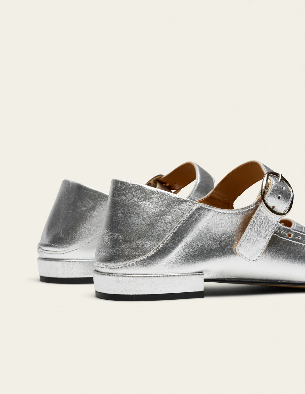 Ballerines Lali - Cuir argenté - Image 5
