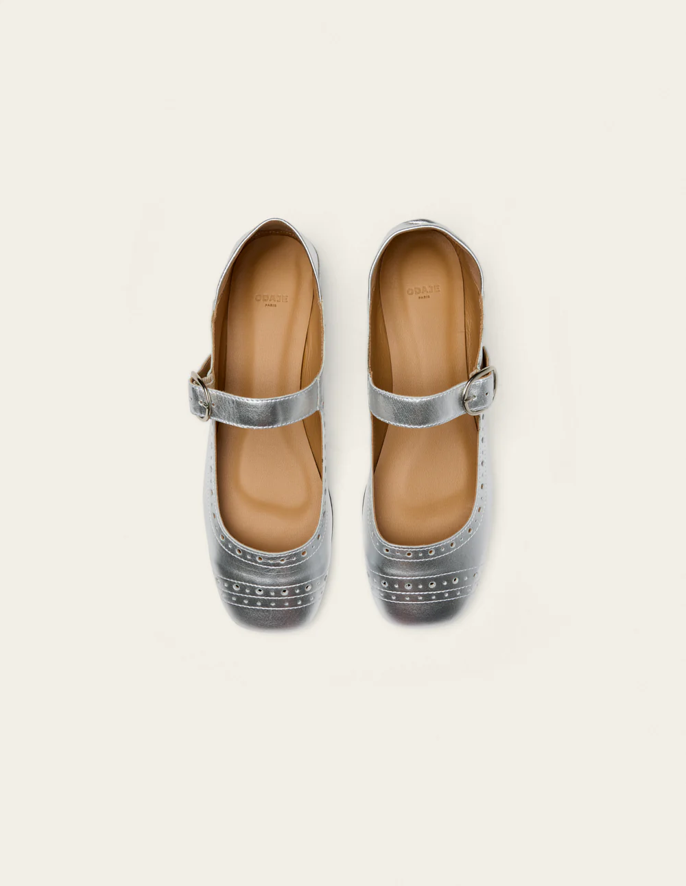Ballerines Lali - Cuir argenté - Image 7