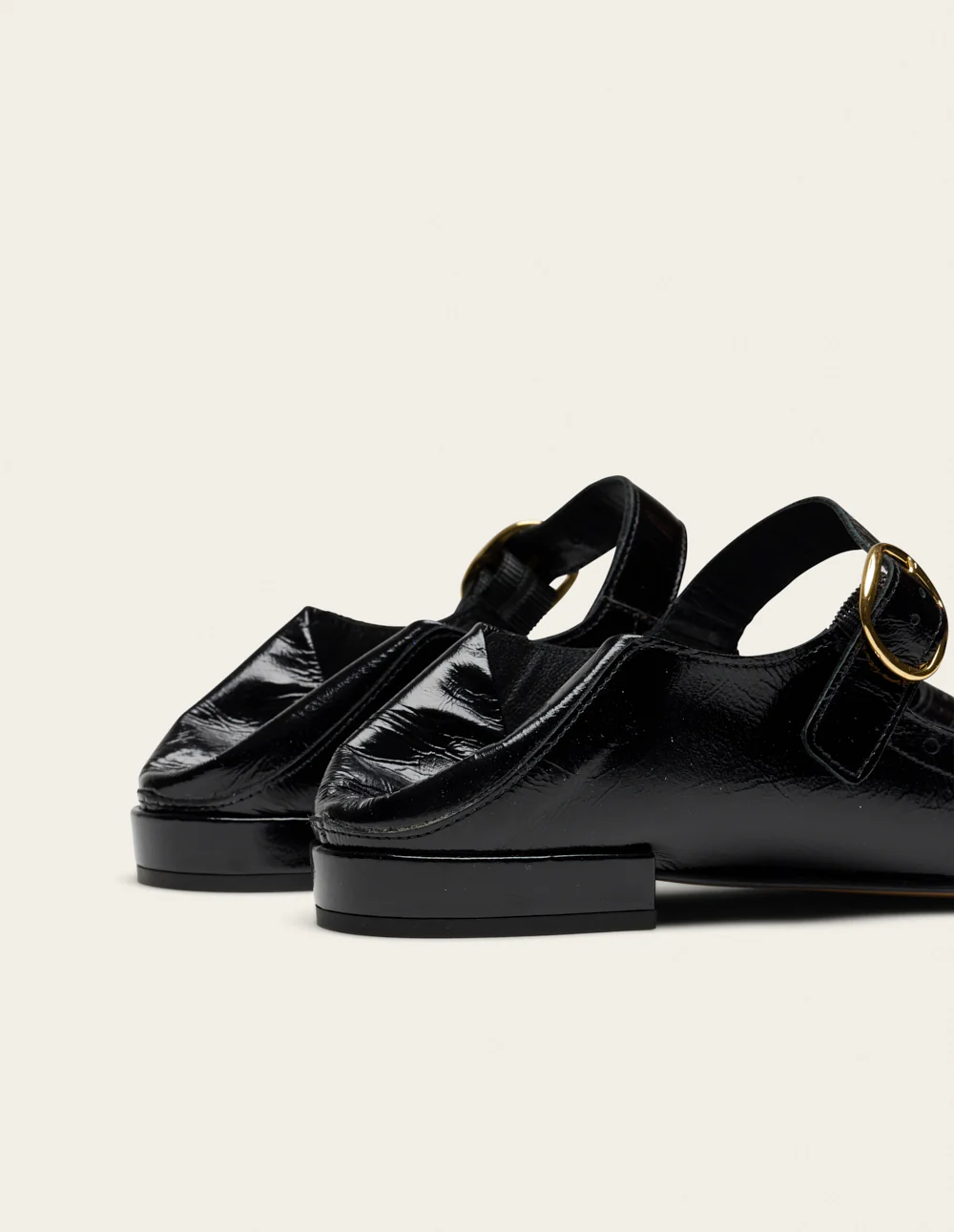 Ballerines Lali - Cuir plissé verni noir - Image 6