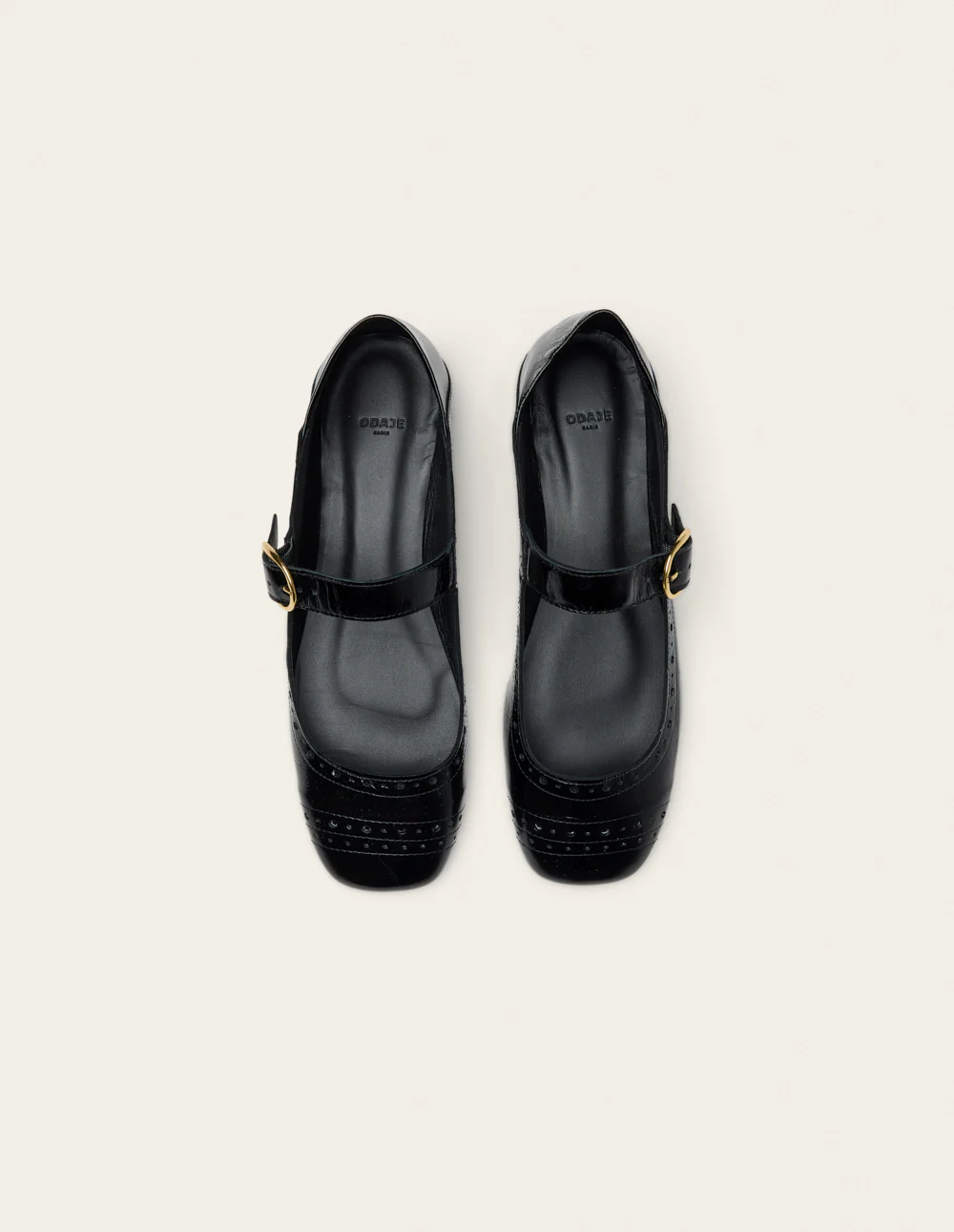Ballerines Lali - Cuir plissé verni noir - Image 7