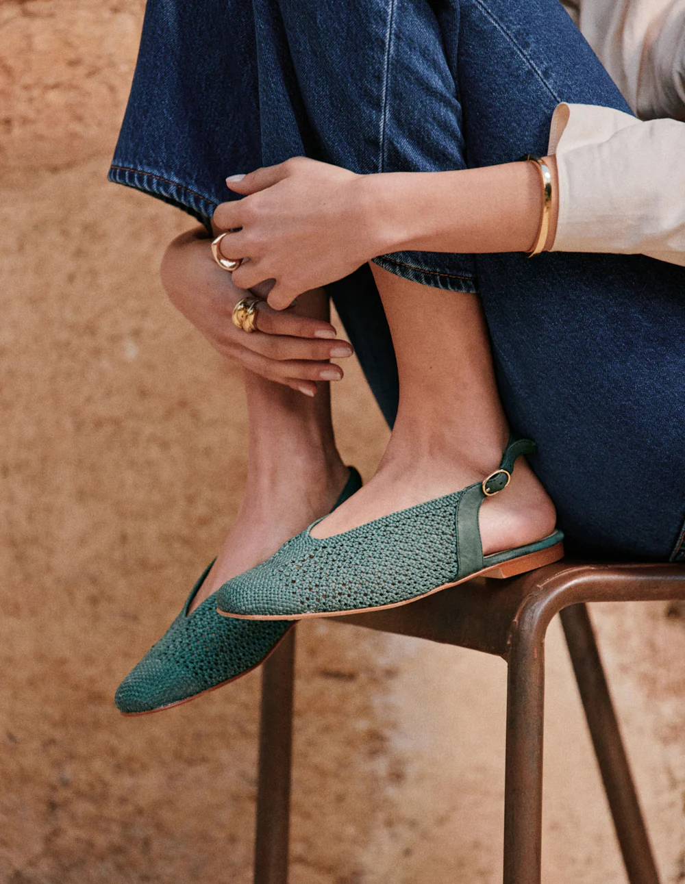 Ballerines Mahana - Tressé vert - Image 5
