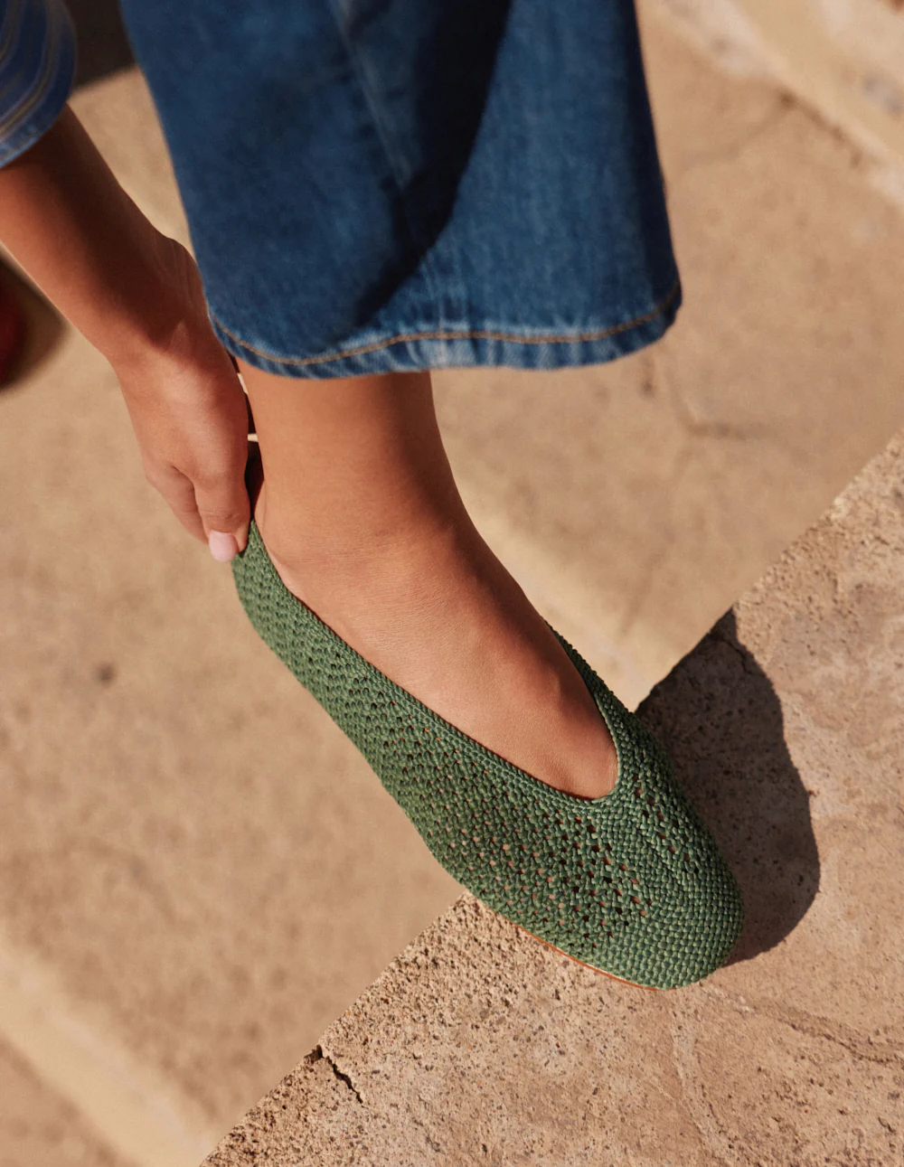 Ballerines Mahi - Tressé vert - Image 2