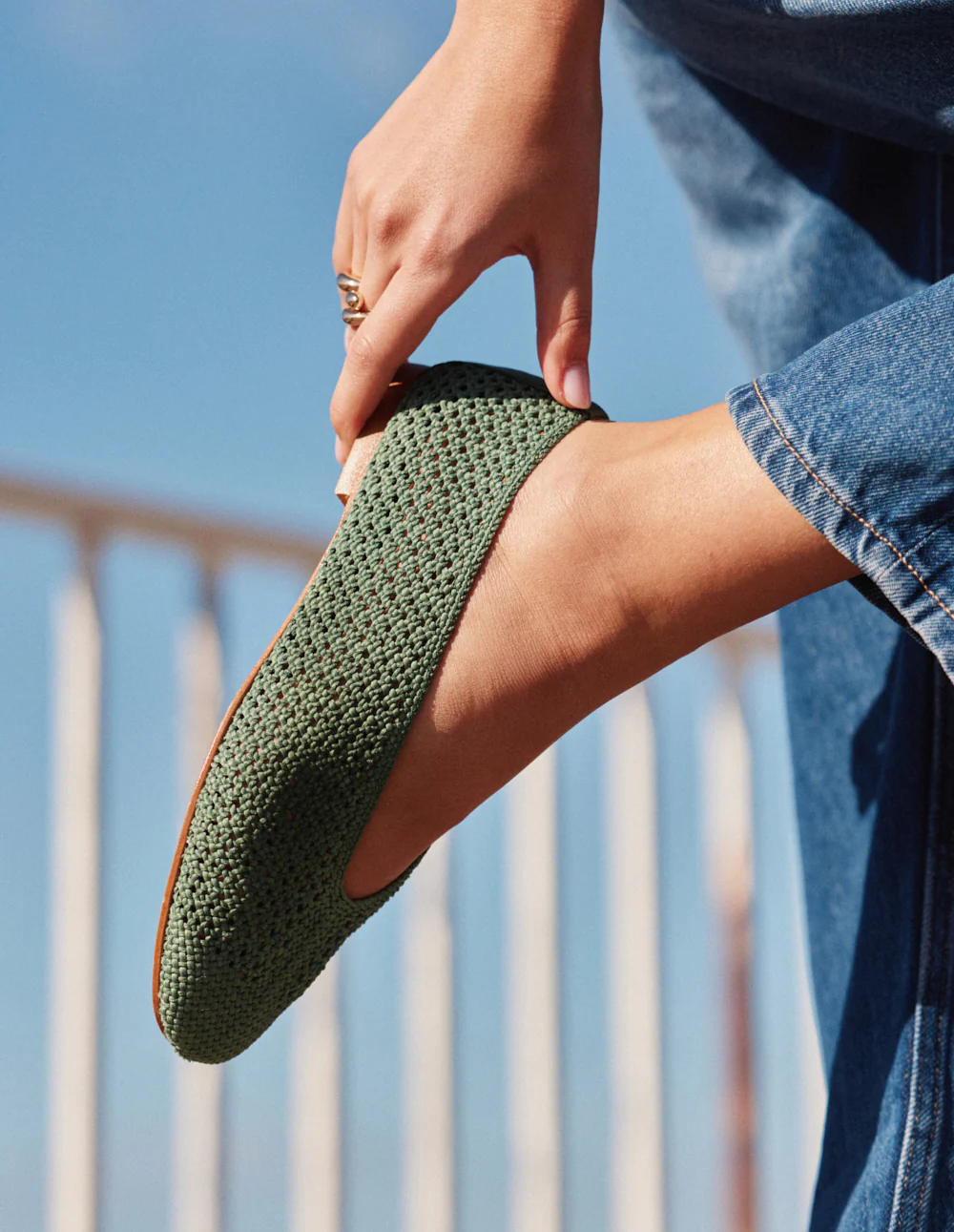 Ballerines Mahi - Tressé vert - Image 5