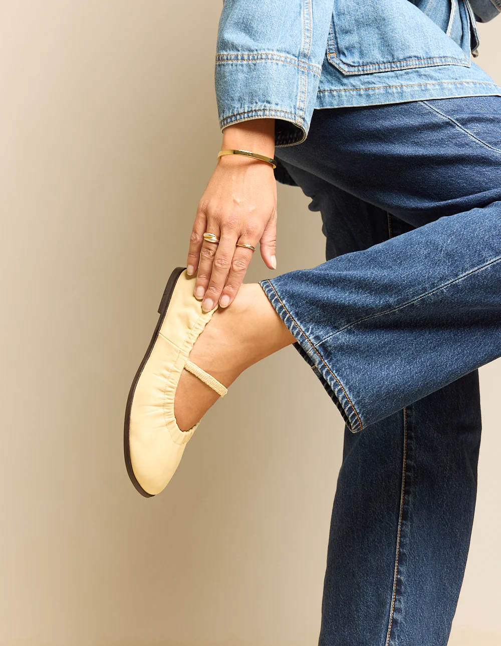 Ballerines Miluna - Cuir amande - Image 5