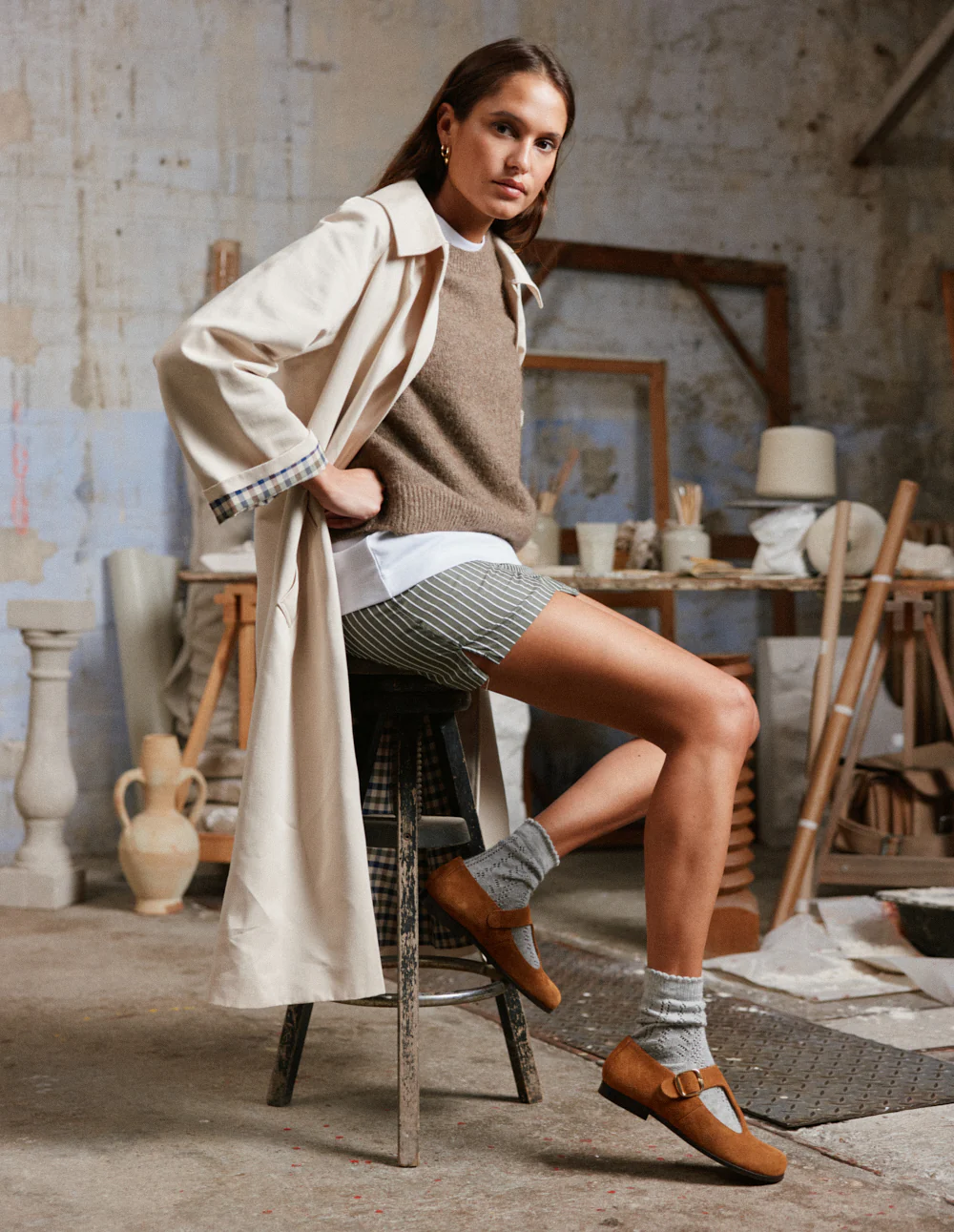 Ballerines Opal - Suède ambre - Image 4