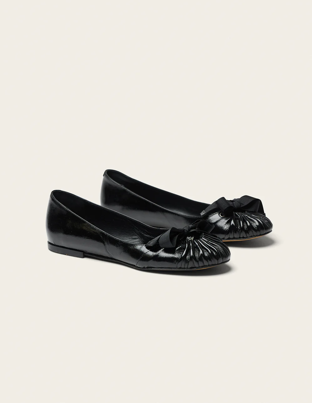Ballerines Sana - Cuir plissé noir - Image 4
