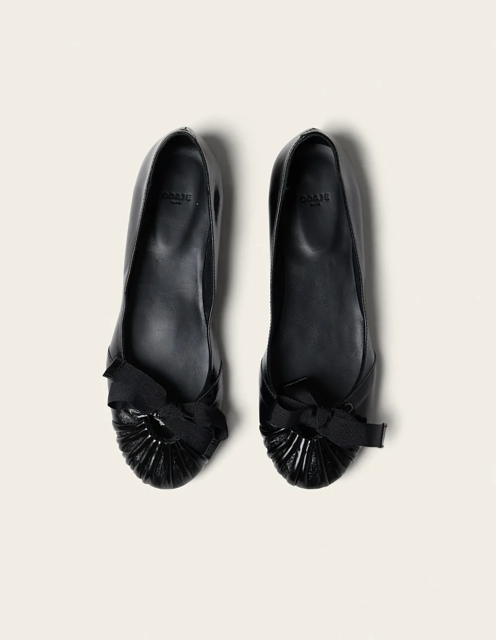 Ballerines Sana - Cuir plissé noir - Image 7