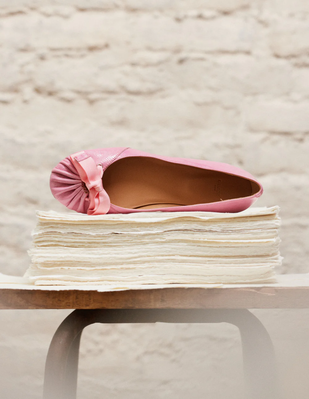 Ballerines Sana - Cuir plissé verni rose - Image 3