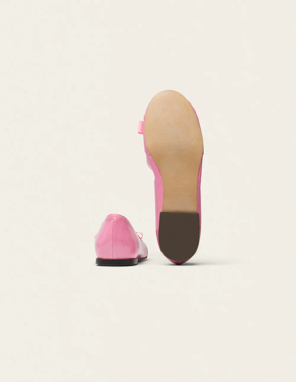 Ballerines Sana - Cuir plissé verni rose - Image 5