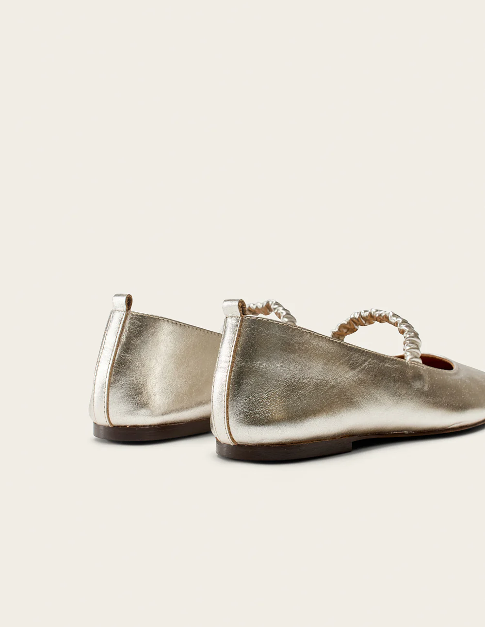 Ballerines Serra - Cuir plissé argenté - Image 4