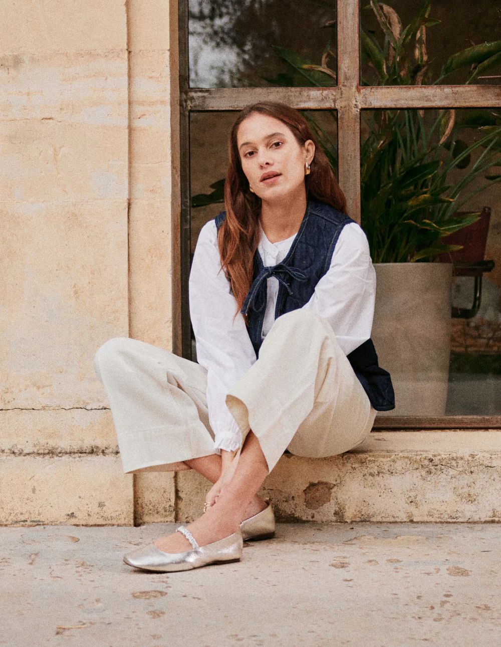 Ballerines Serra - Cuir plissé argenté - Image 5