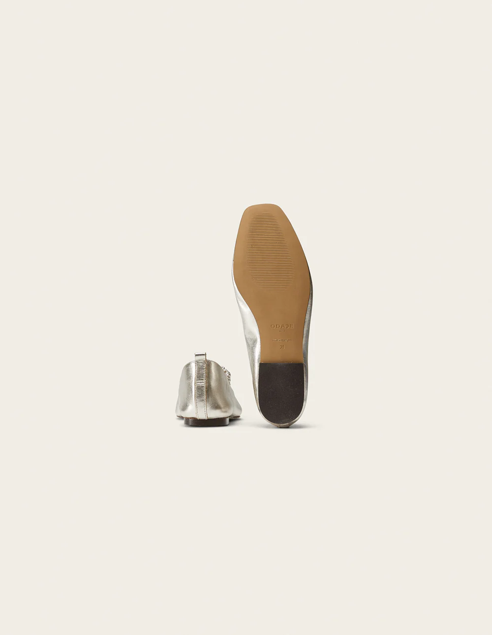 Ballerines Serra - Cuir plissé argenté - Image 6