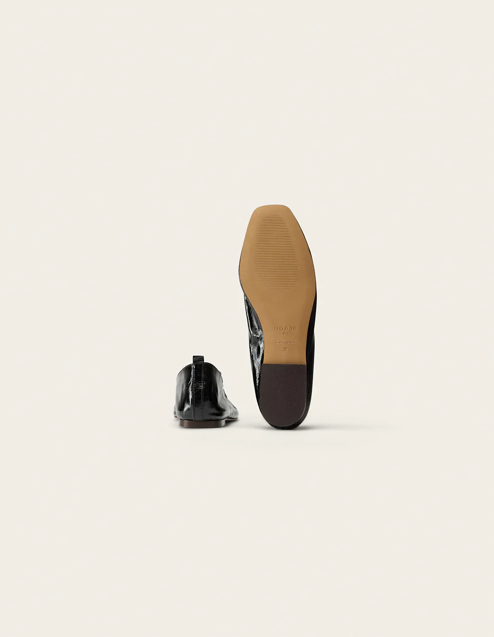 Ballerines Serra - Cuir plissé noir - Image 7
