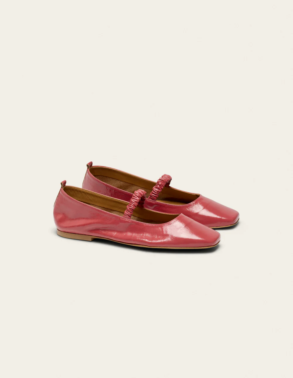 Ballerines Serra - Cuir plissé verni rose - Image 3