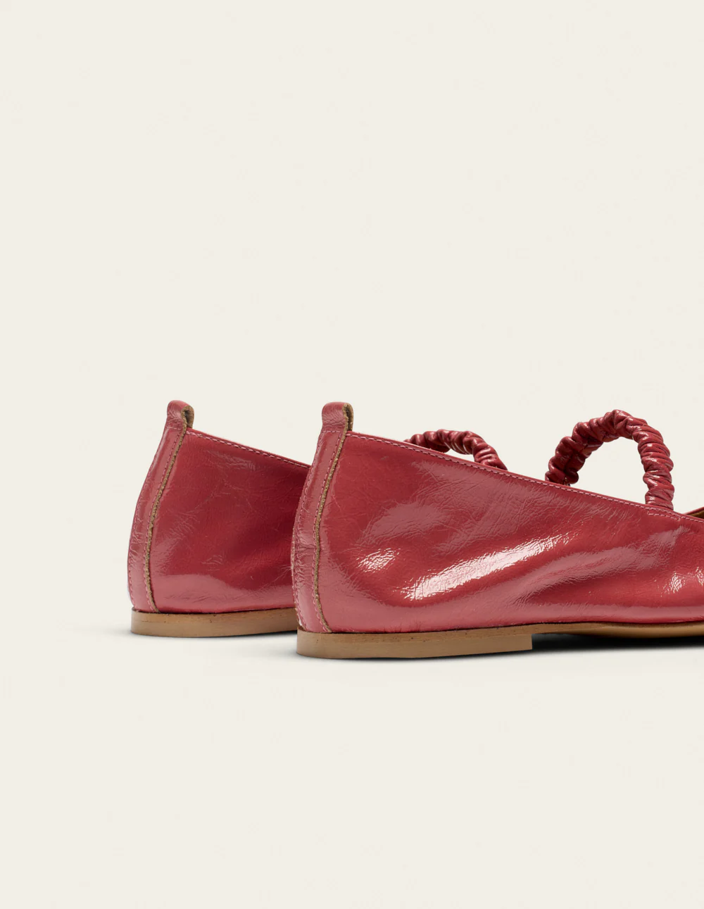 Ballerines Serra - Cuir plissé verni rose - Image 5