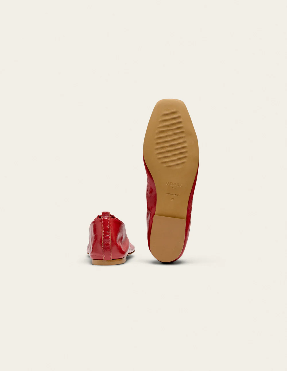 Ballerines Serra - Cuir plissé verni rose - Image 6