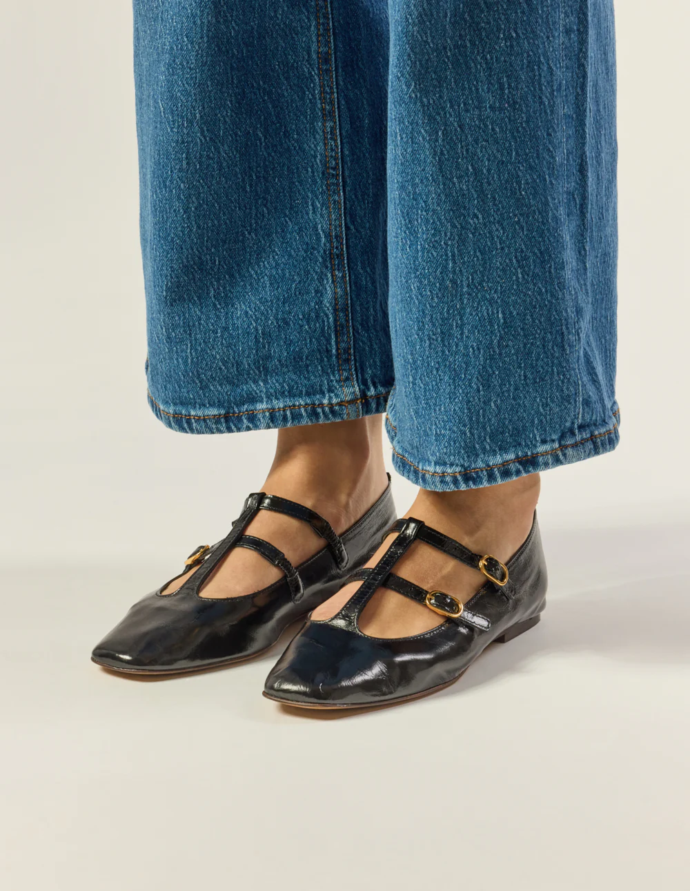 Ballerines Sira - Cuir plissé noir - Image 6