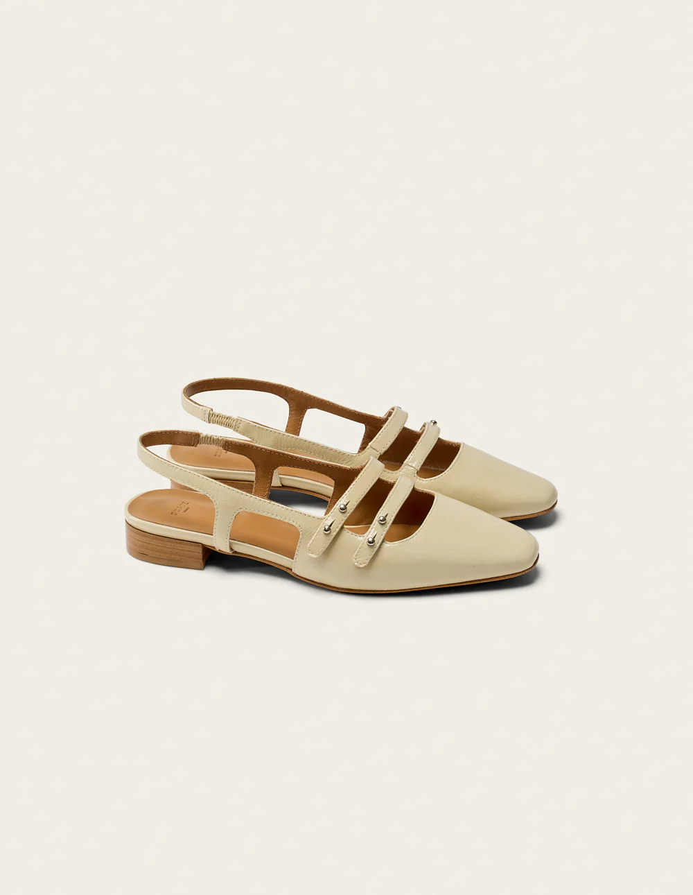 Ballerines Soli - Cuir plissé écru - Image 3