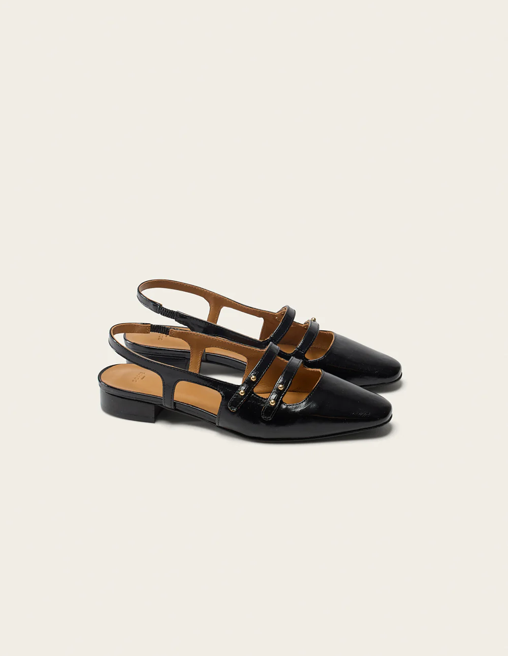 Ballerines Soli - Cuir plissé noir - Image 3