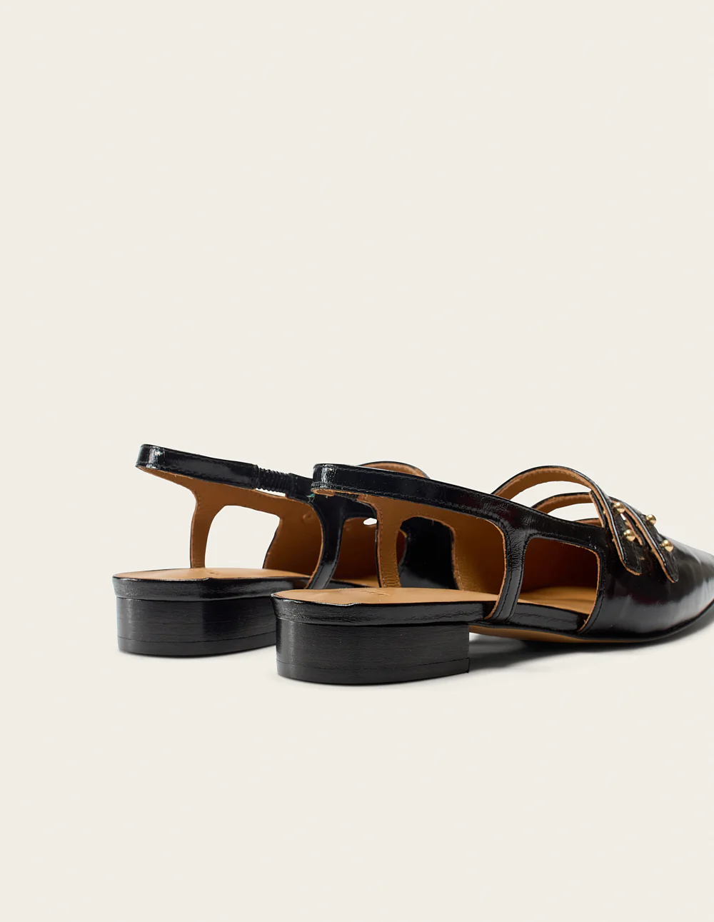 Ballerines Soli - Cuir plissé noir - Image 4