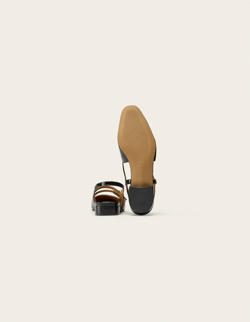 Ballerines Soli - Cuir plissé noir - Image 7