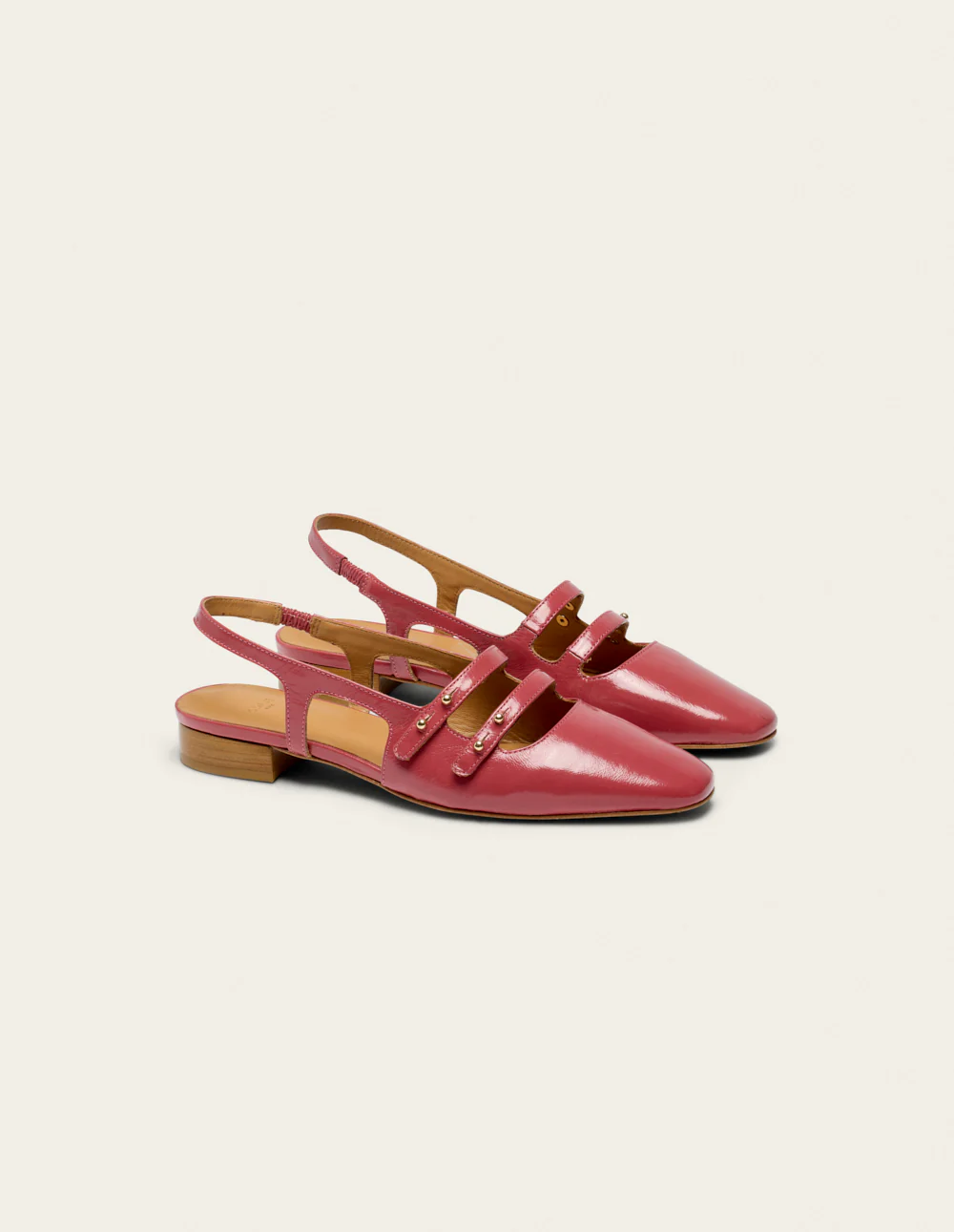 Ballerines Soli - Cuir plissé verni rose - Image 2
