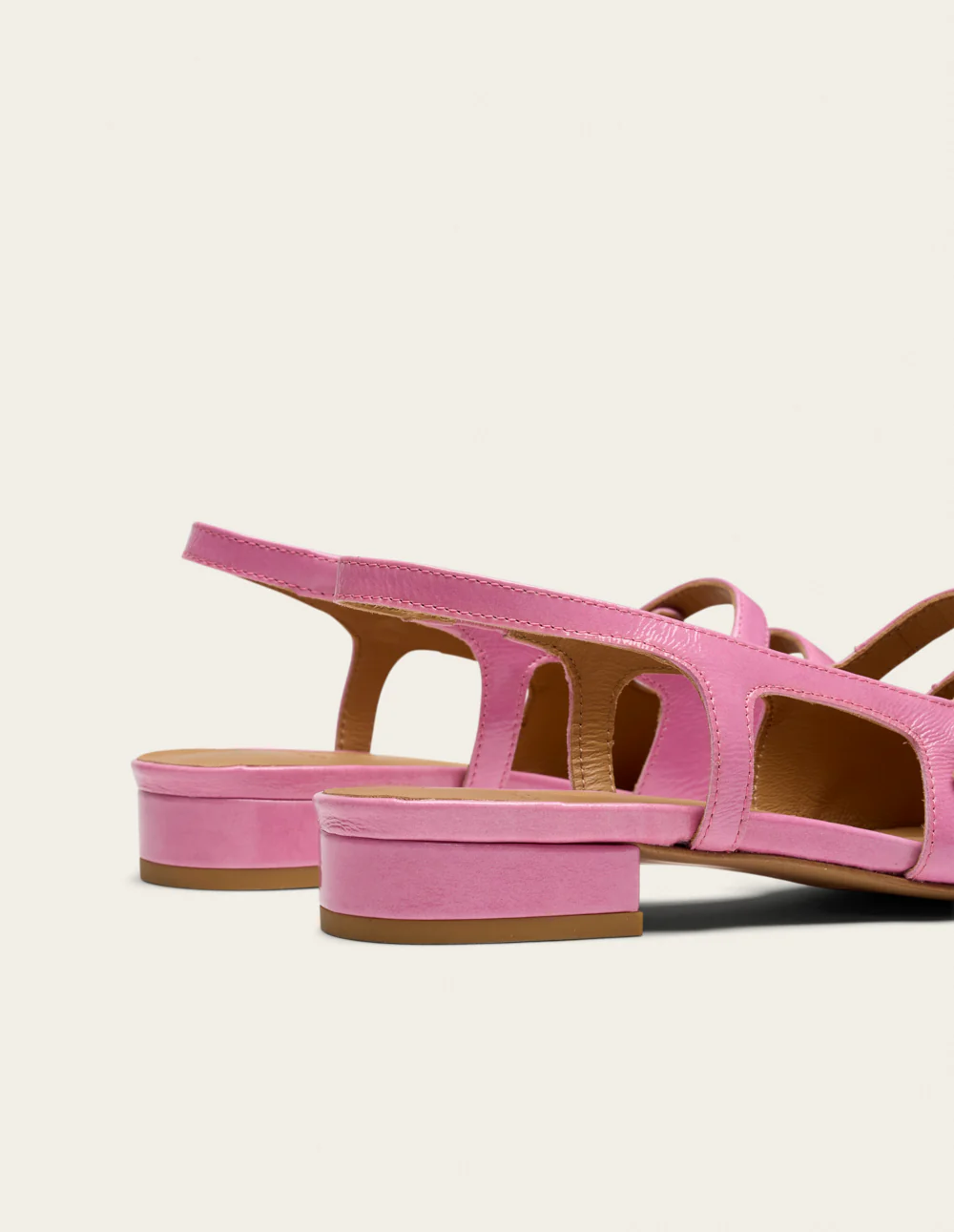 Ballerines Soli - Cuir verni plisse rose - Image 4
