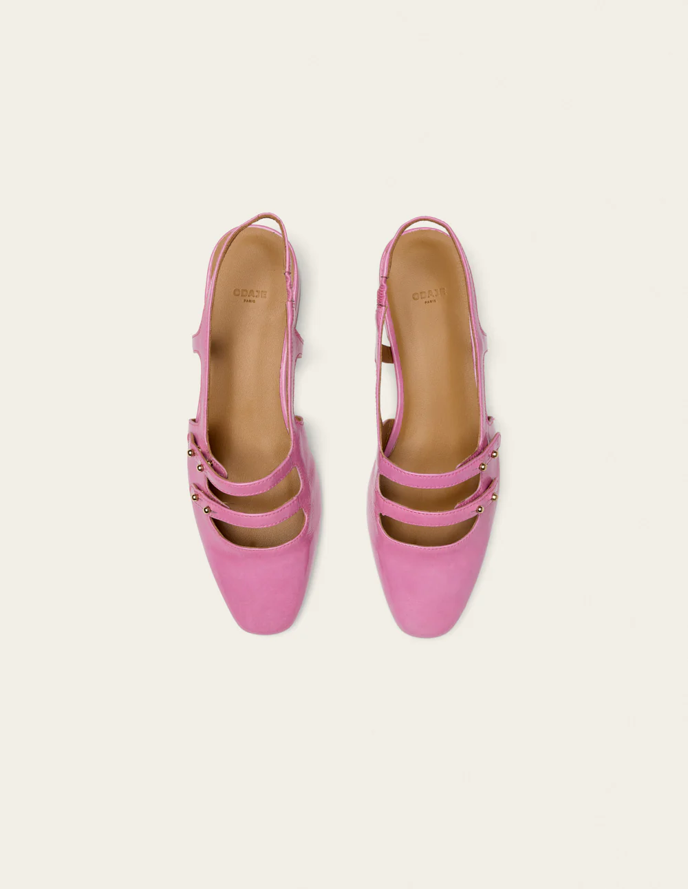 Ballerines Soli - Cuir verni plisse rose - Image 5