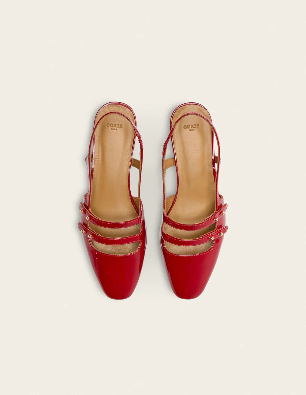 Ballerines Soli - Cuir verni rouge - Image 5