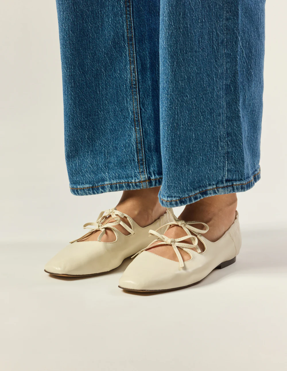Ballerines Tula - Cuir écru - Image 5