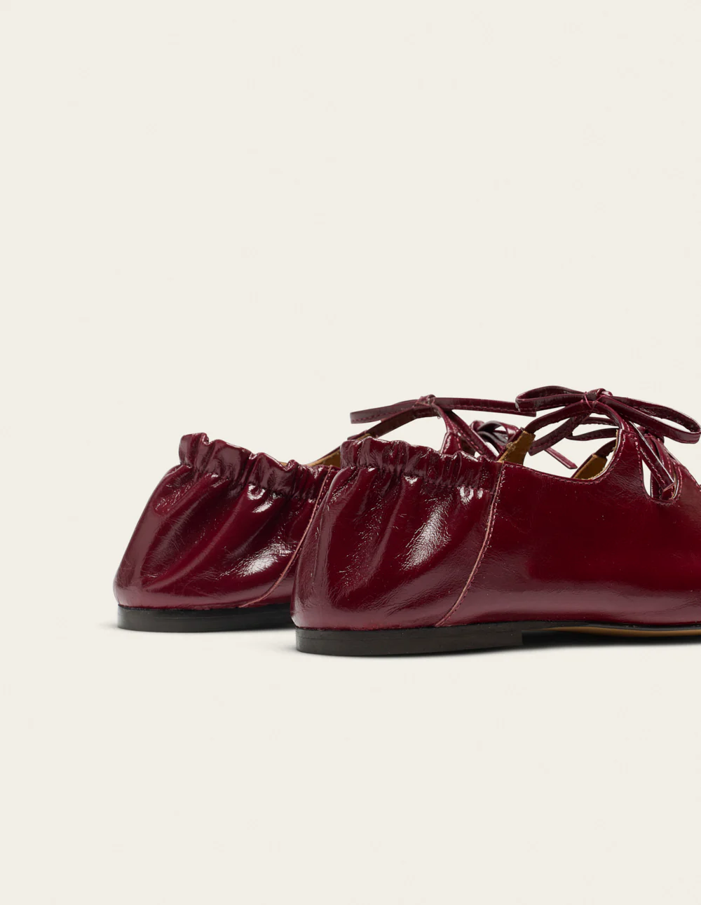 Ballerines Tula - Cuir plissé bordeaux - Image 6