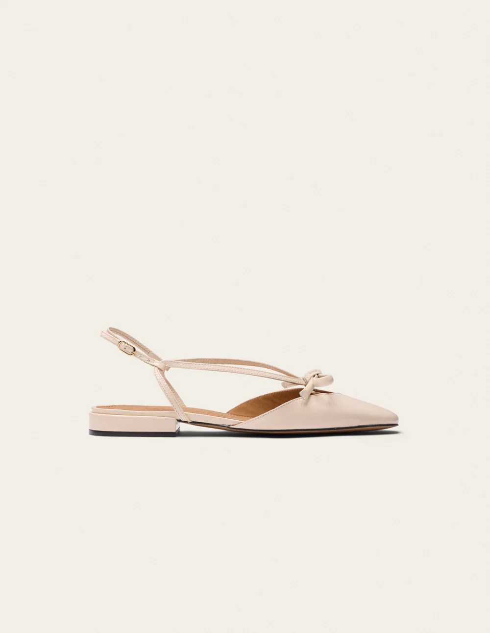 Ballerines Viki - Cuir plissé écru - Image 2