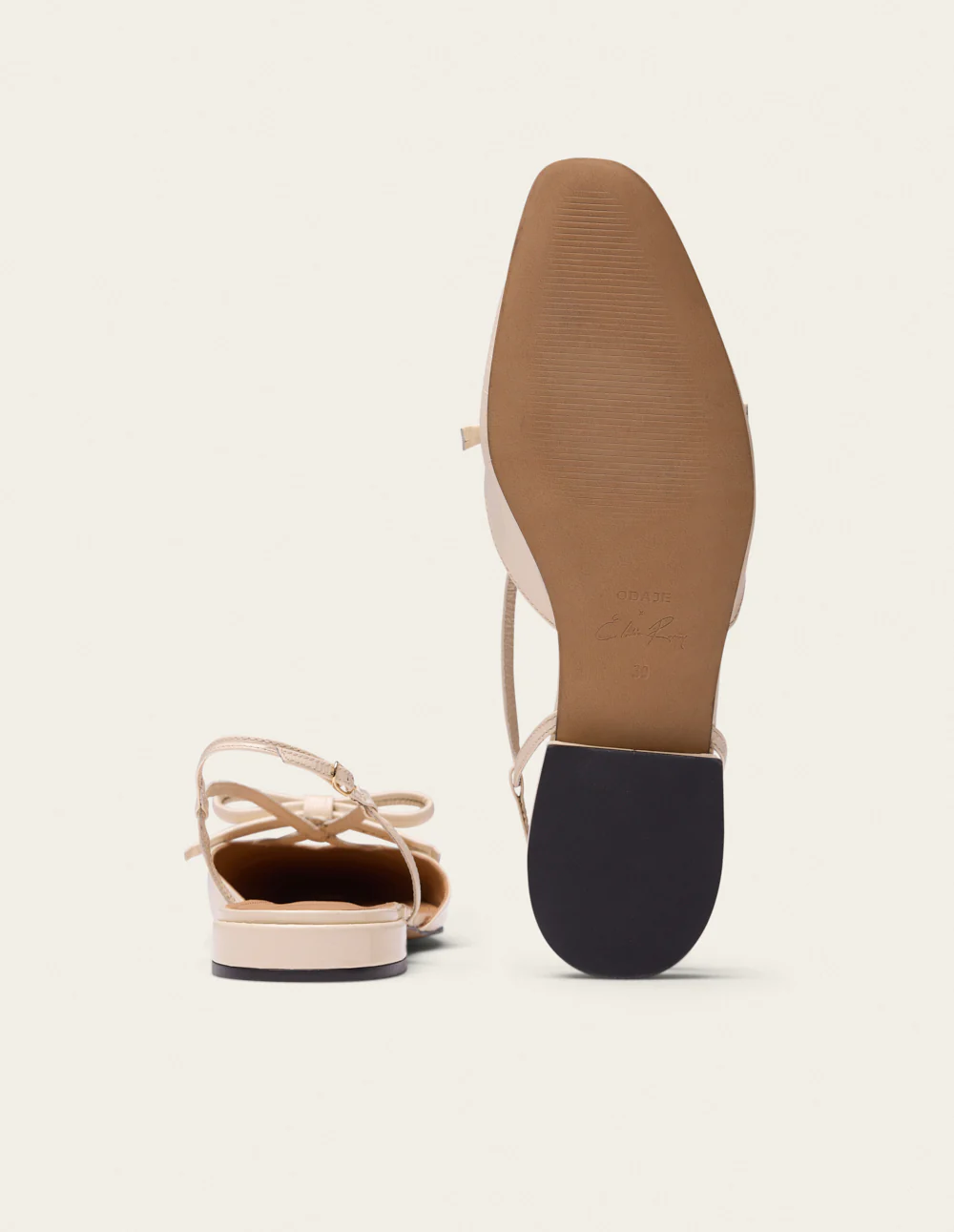 Ballerines Viki - Cuir plissé écru - Image 7