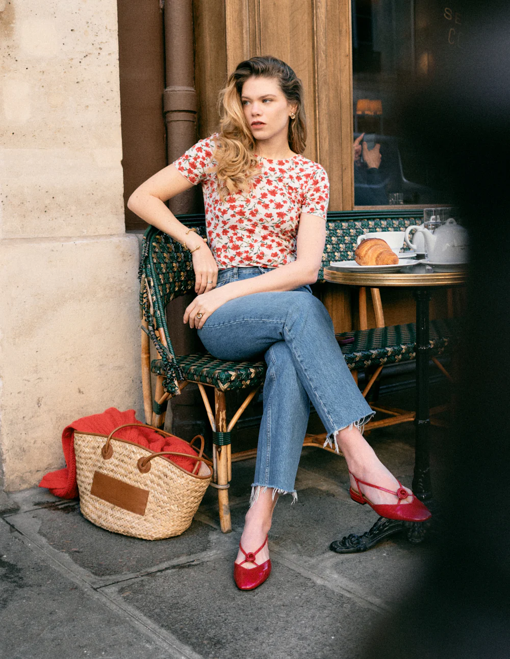 Ballerines Viki - Cuir plissé verni rouge - Image 5