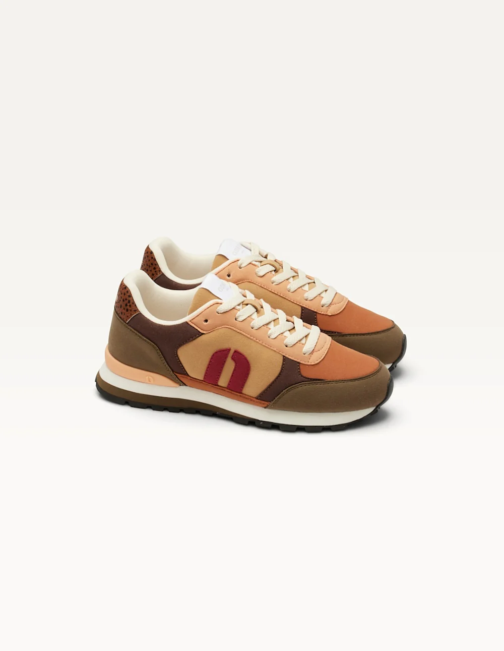 Baskets basses Aline - Kaki cognac bordeaux - Image 2