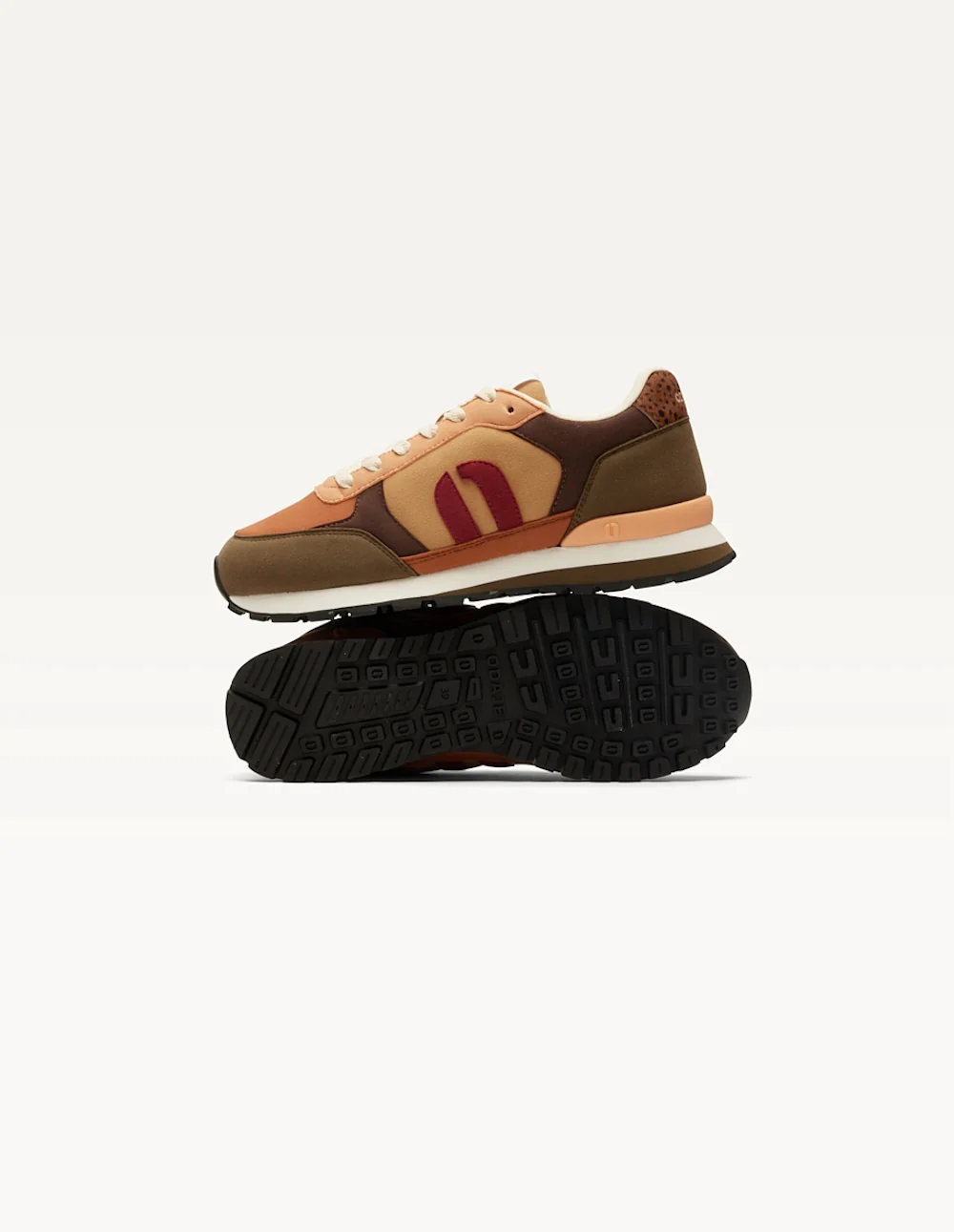 Baskets basses Aline - Kaki cognac bordeaux - Image 3