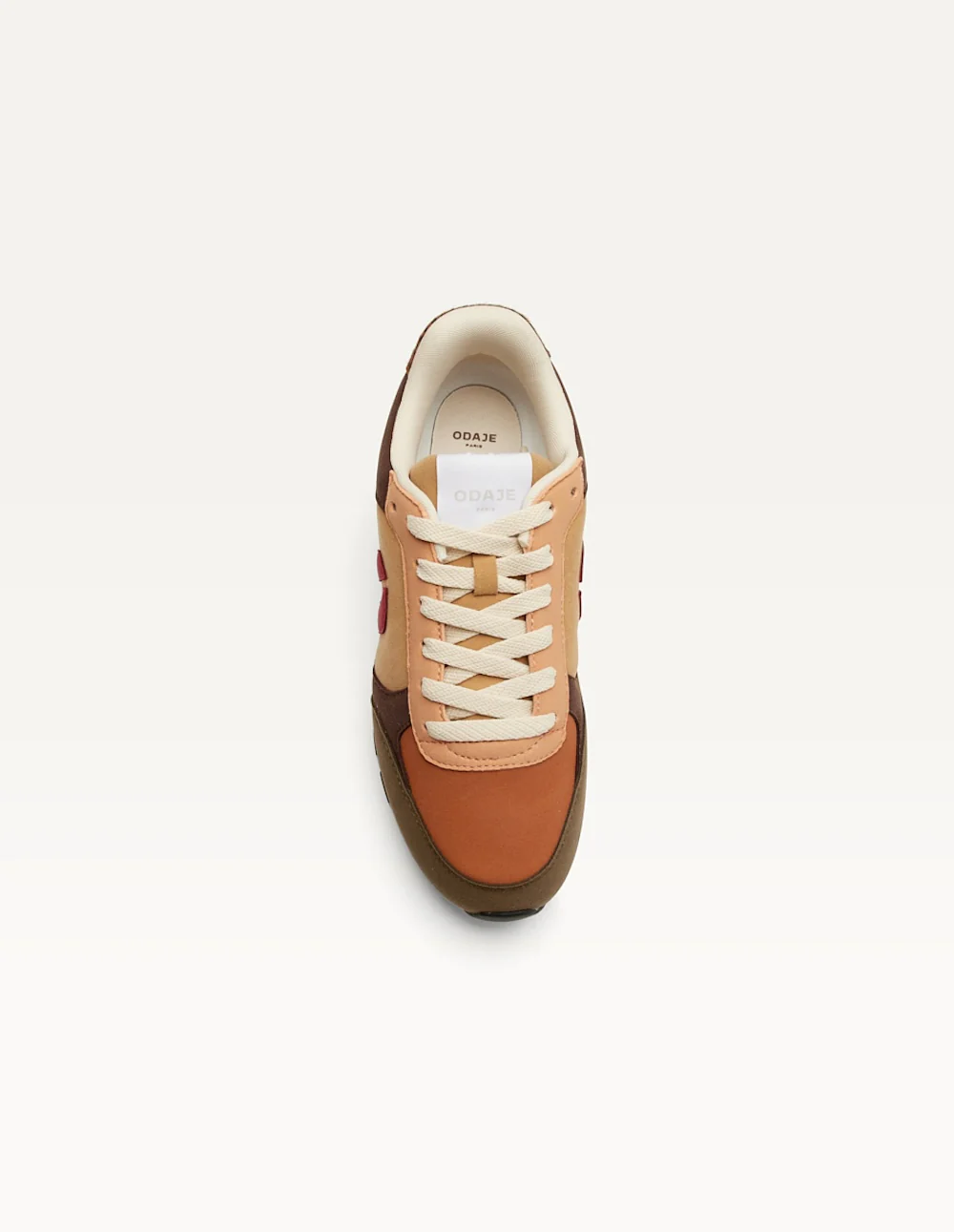 Baskets basses Aline - Kaki cognac bordeaux - Image 5