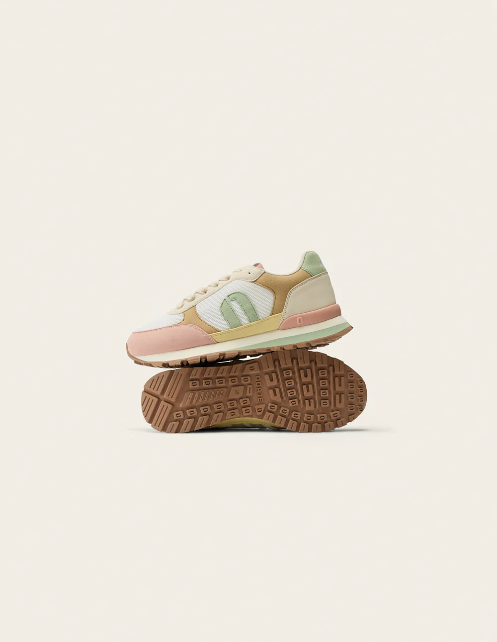 Baskets basses Aline - Rose clair ivoire écru - Image 4