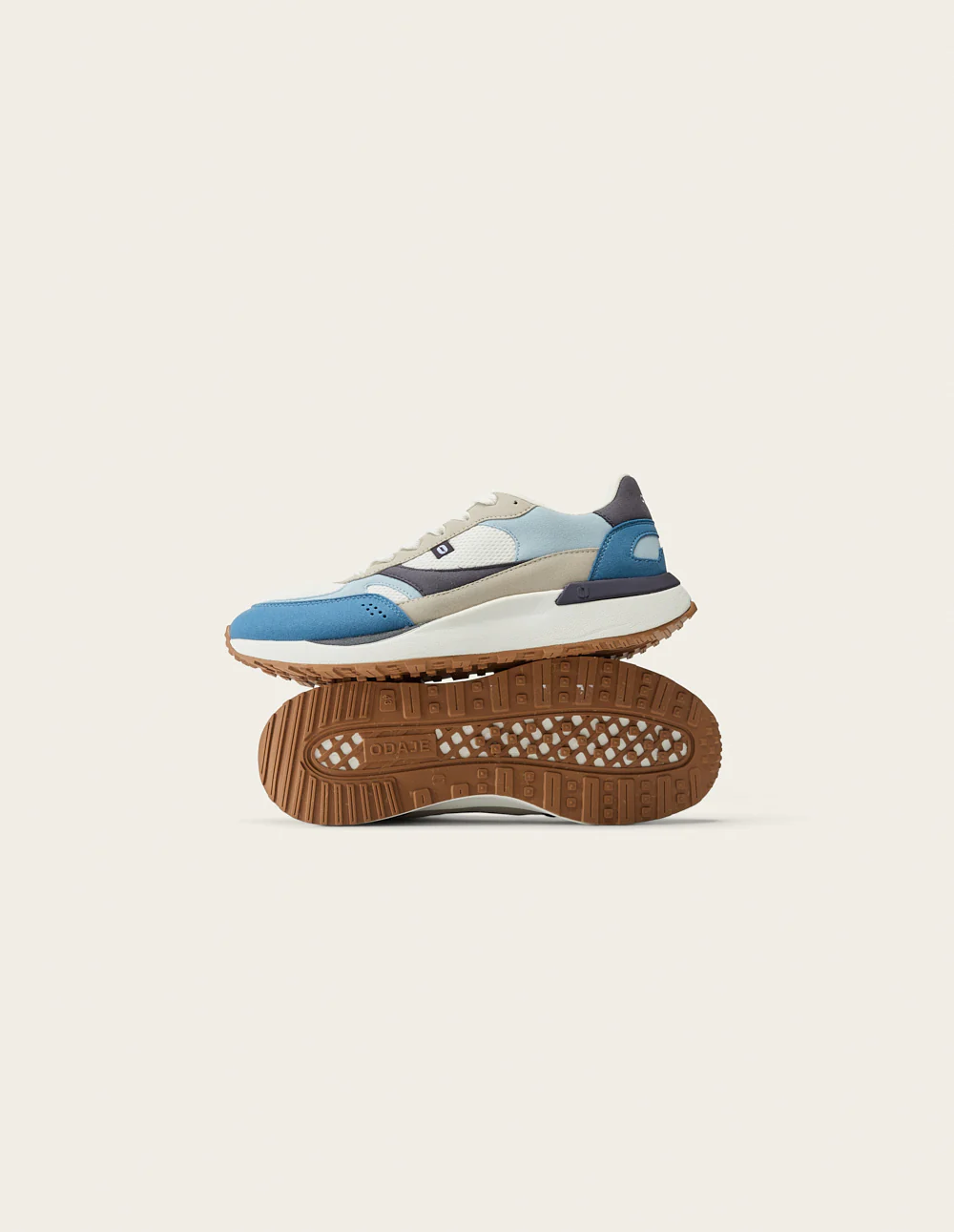 Baskets basses Anael - Bleu blanc gris clair - Image 4