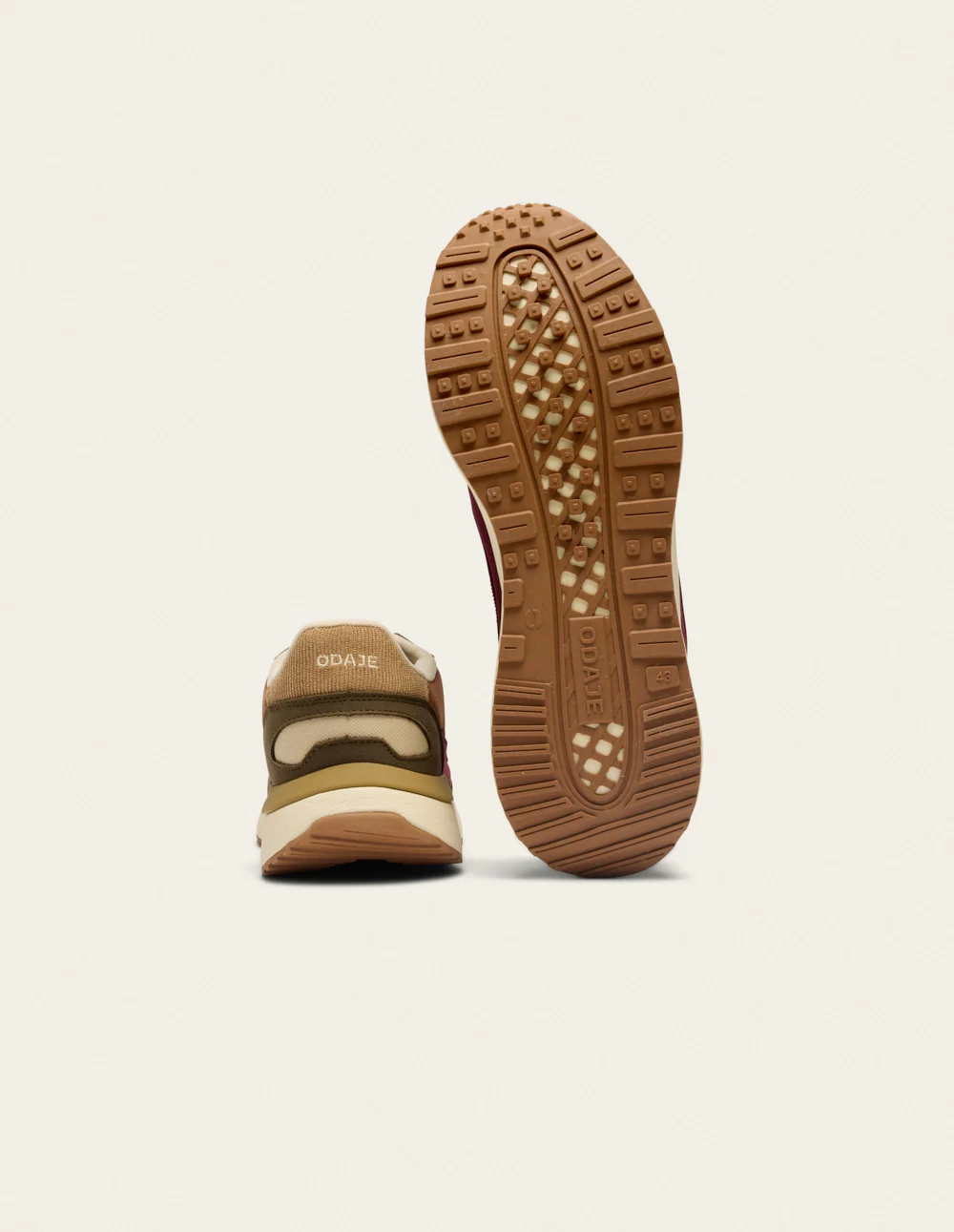 Baskets basses Anael - Kaki noisette écru - Image 5