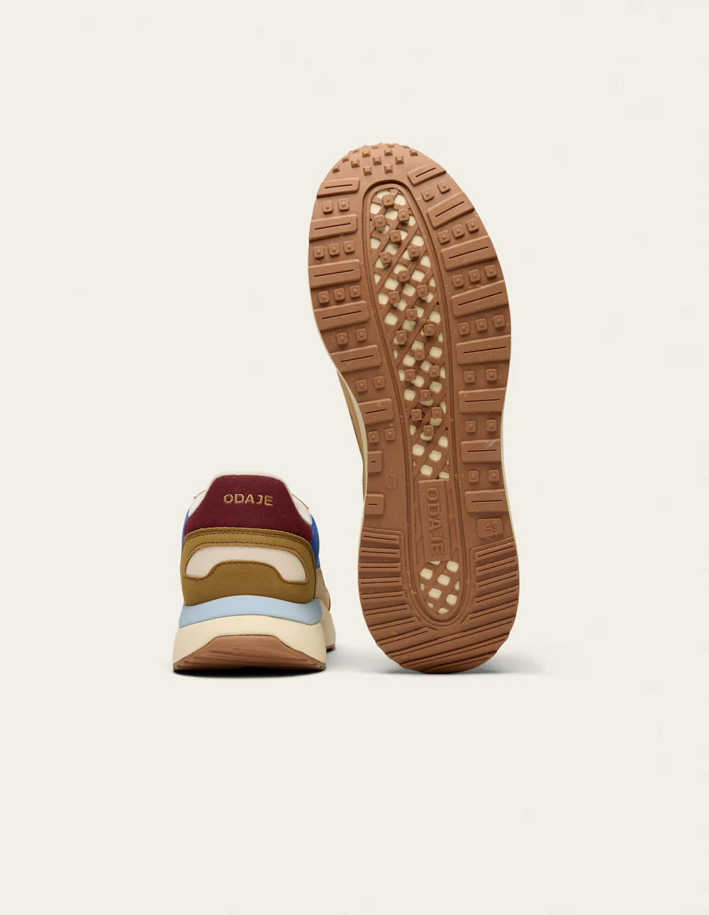 Baskets basses Anael - Marron bleu bordeaux - Image 7