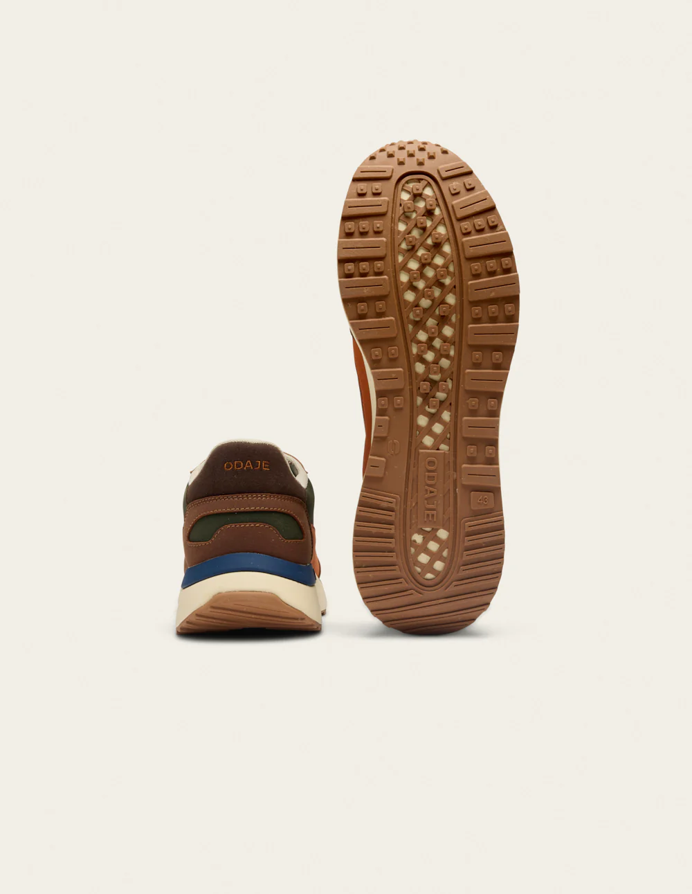 Baskets basses Anael - Marron kaki écru - Image 6