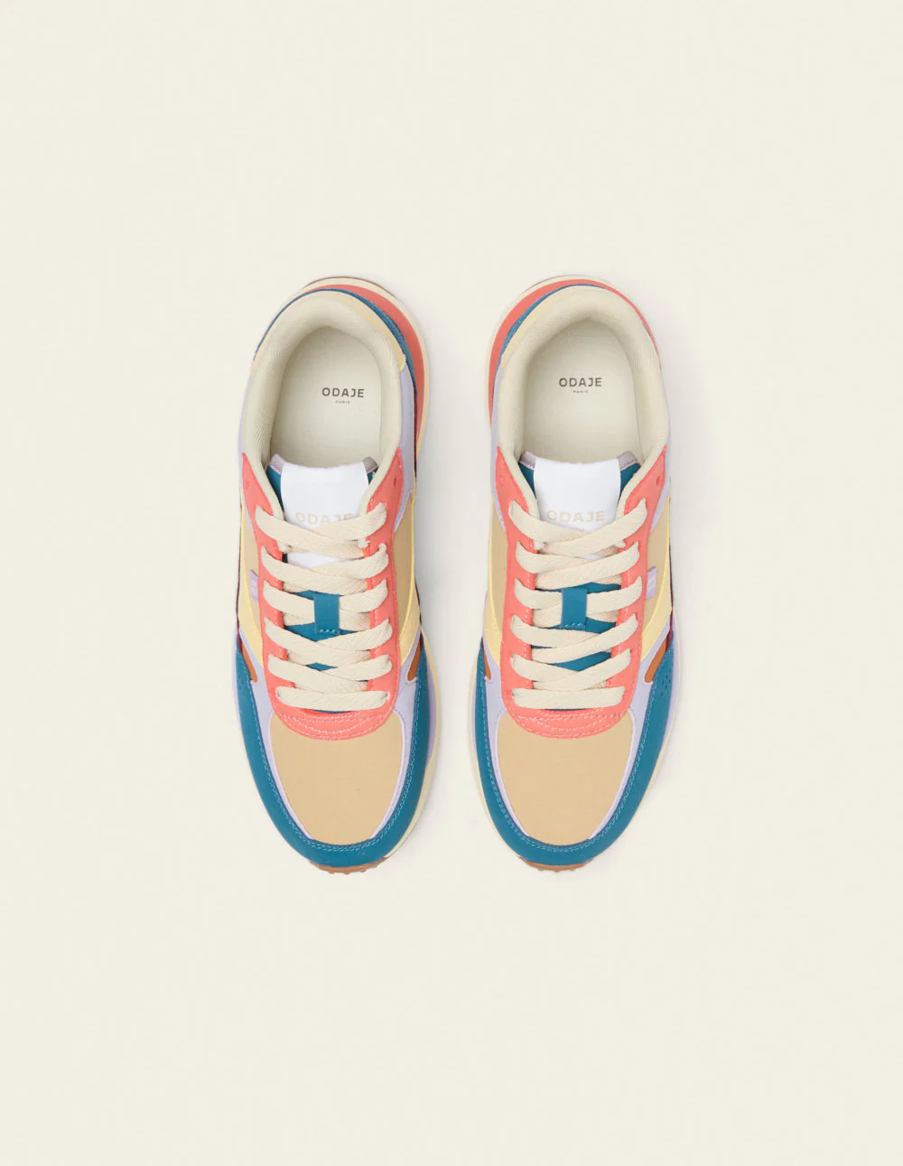 Baskets basses Anaelle - Canard lilas beige - Image 8