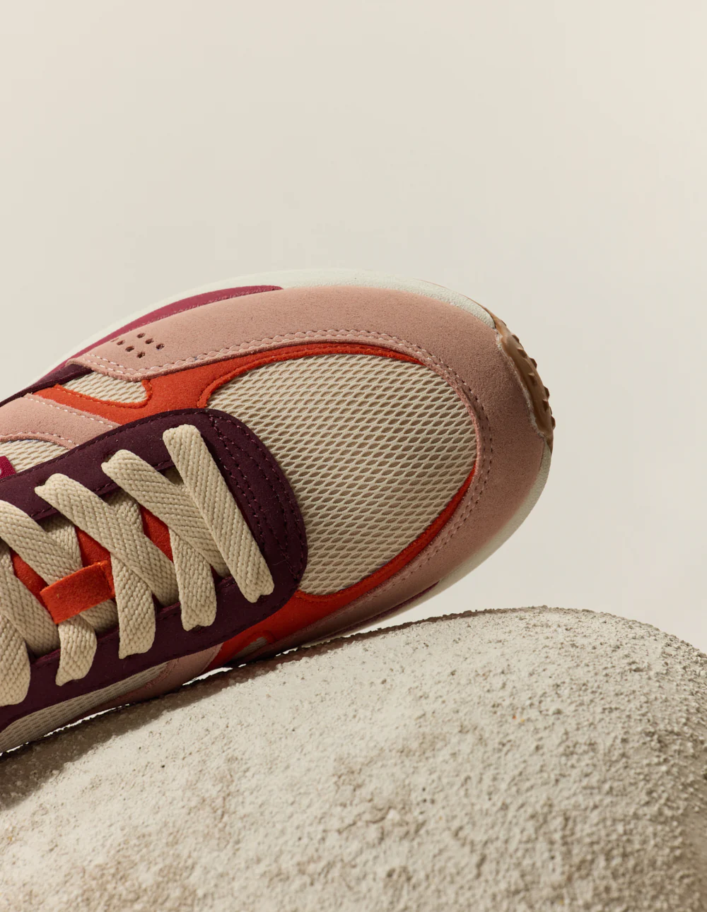 Baskets basses Anaelle - Rose clair beige orange - Image 7