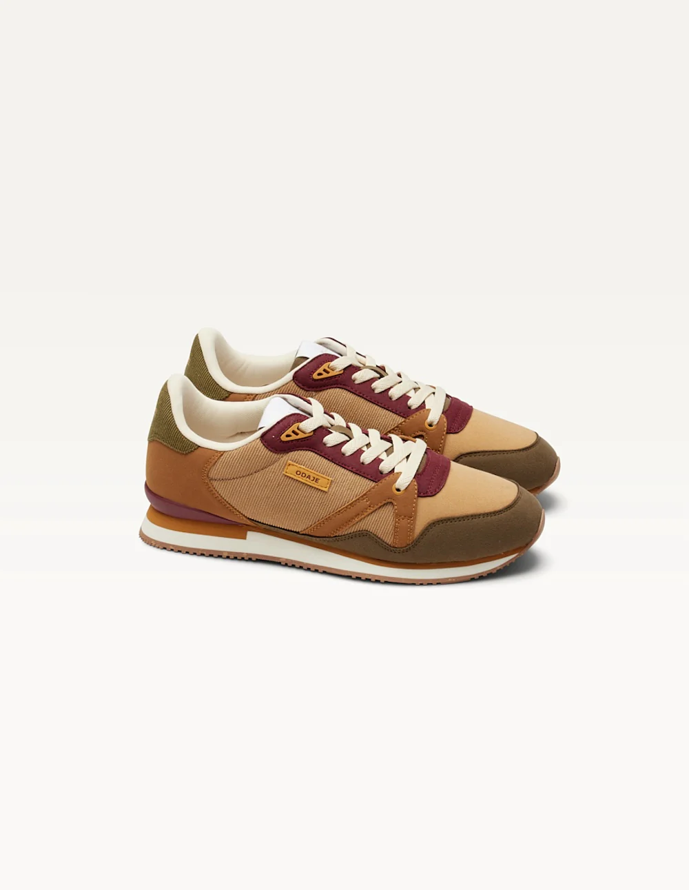 Baskets basses André - Kaki beige marron clair - Image 2