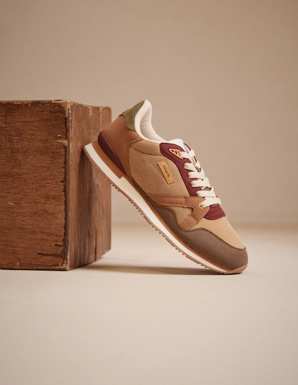 Baskets basses André - Kaki beige marron clair - Image 3