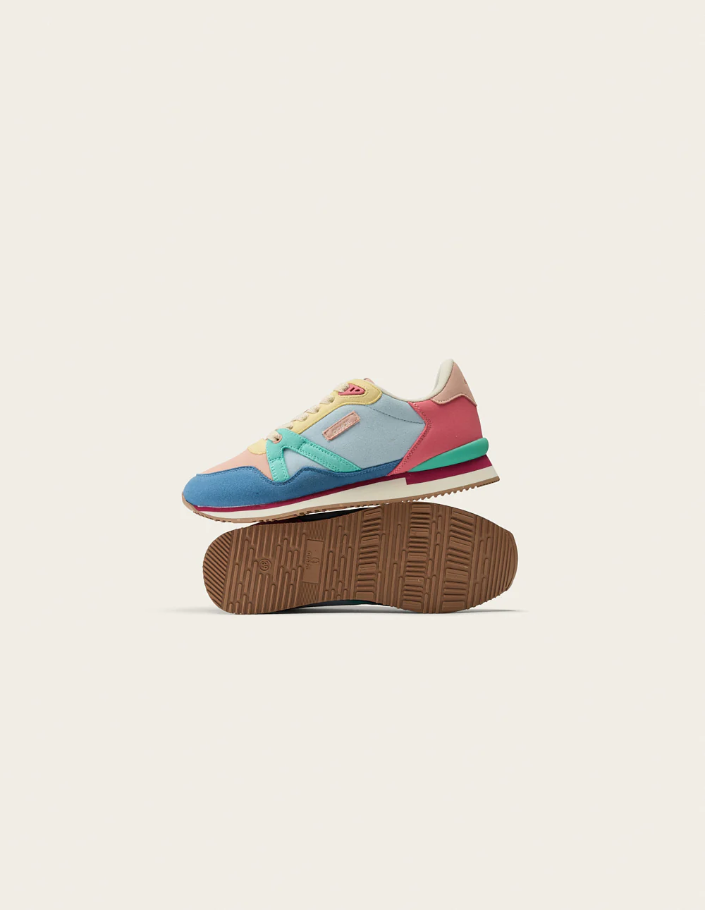 Baskets basses Andrée - Bleu rose clair canard - Image 4